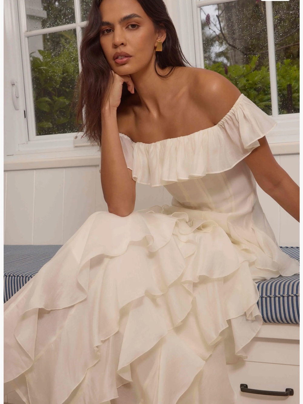 Elliatt Yvette Off the Shoulder Ruffle Gown